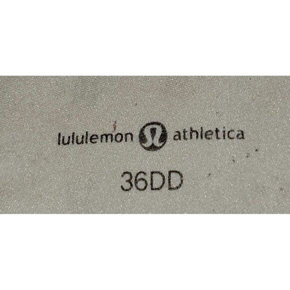 Lululemon Women's Beige Cross-Back Sports Bra With Zip Closure Size 36DD 2593 - Picture 9 of 13